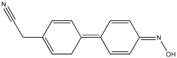 2-(4-hydroxyiminocyclohexa-2,5-dienyliden)-2-phenylacetonitrile Struktur