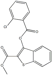 methyl 3-[(2-chlorobenzoyl)oxy]benzo[b]thiophene-2-carboxylate Struktur