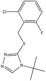 4-(tert-butyl)-3-[(2-chloro-6-fluorobenzyl)thio]-4H-1,2,4-triazole Struktur