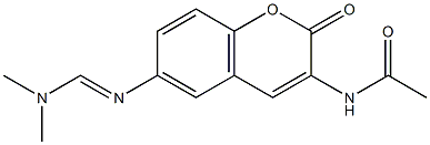 N1-(6-{[(dimethylamino)methylidene]amino}-2-oxo-2H-chromen-3-yl)acetamide Struktur