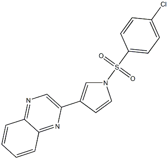 2-{1-[(4-chlorophenyl)sulfonyl]-1H-pyrrol-3-yl}quinoxaline Struktur