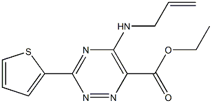 ethyl 5-(allylamino)-3-(2-thienyl)-1,2,4-triazine-6-carboxylate Struktur