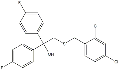 2-[(2,4-dichlorobenzyl)thio]-1,1-di(4-fluorophenyl)ethan-1-ol Struktur