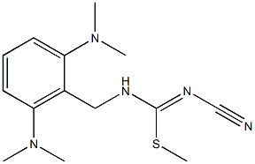 2-({[(cyanoimino)(methylthio)methyl]amino}methyl)-1,3-bis(dimethylamino)benzene Struktur