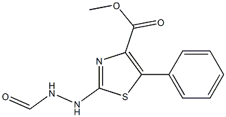 methyl 2-(2-formylhydrazino)-5-phenyl-1,3-thiazole-4-carboxylate Struktur