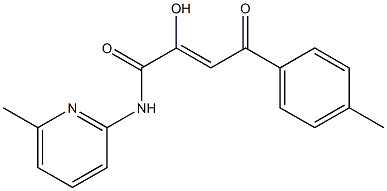 N1-(6-methyl-2-pyridyl)-2-hydroxy-4-(4-methylphenyl)-4-oxobut-2-enamide Struktur