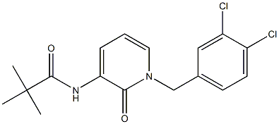 N-[1-(3,4-dichlorobenzyl)-2-oxo-1,2-dihydro-3-pyridinyl]-2,2-dimethylpropanamide Struktur