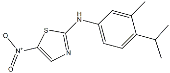 N-(4-isopropyl-3-methylphenyl)-5-nitro-1,3-thiazol-2-amine Struktur