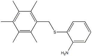 2-[(2,3,4,5,6-pentamethylbenzyl)thio]aniline Struktur