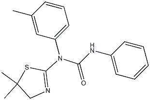 N-(5,5-dimethyl-4,5-dihydro-1,3-thiazol-2-yl)-N-(3-methylphenyl)-N'-phenylurea Struktur