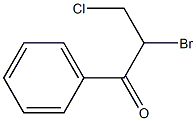 2-bromo-3-chloro-1-phenylpropan-1-one Struktur