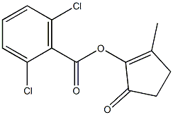 2-methyl-5-oxocyclopent-1-enyl 2,6-dichlorobenzoate Struktur