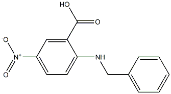 2-(benzylamino)-5-nitrobenzenecarboxylic acid Struktur