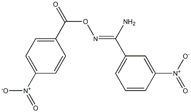 O1-(4-nitrobenzoyl)-3-nitrobenzene-1-carbohydroximamide Struktur