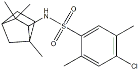 N1-(1,3,3-trimethylbicyclo[2.2.1]hept-2-yl)-4-chloro-2,5-dimethylbenzene-1-sulfonamide Struktur