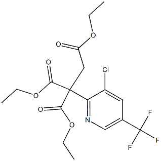 triethyl 1-[3-chloro-5-(trifluoromethyl)-2-pyridinyl]-1,1,2-ethanetricarboxylate Struktur