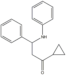 3-anilino-1-cyclopropyl-3-phenylpropan-1-one Struktur