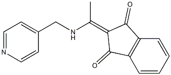 2-{1-[(4-pyridinylmethyl)amino]ethylidene}-1H-indene-1,3(2H)-dione Struktur