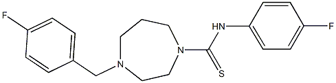 N1-(4-fluorophenyl)-4-(4-fluorobenzyl)-1,4-diazepane-1-carbothioamide Struktur