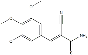 2-cyano-3-(3,4,5-trimethoxyphenyl)prop-2-enethioamide Struktur