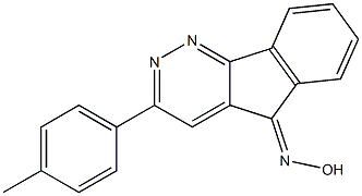 3-(4-methylphenyl)-5H-indeno[1,2-c]pyridazin-5-one oxime Struktur