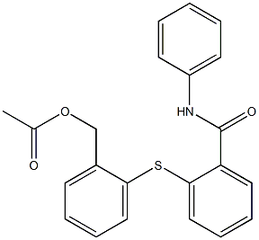 2-{[2-(anilinocarbonyl)phenyl]thio}benzyl acetate Struktur