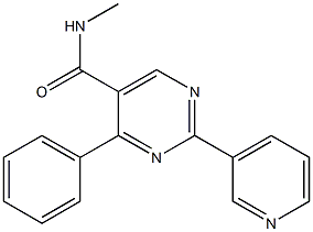 N-methyl-4-phenyl-2-(3-pyridinyl)-5-pyrimidinecarboxamide Struktur