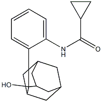 N-[2-(2-hydroxy-2-adamantyl)phenyl]cyclopropanecarboxamide Struktur