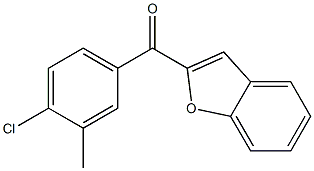 benzo[b]furan-2-yl(4-chloro-3-methylphenyl)methanone Struktur