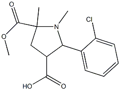 2-(2-chlorophenyl)-5-(methoxycarbonyl)-1,5-dimethyl-3-pyrrolidinecarboxylic acid Struktur