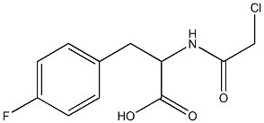 2-[(2-chloroacetyl)amino]-3-(4-fluorophenyl)propanoic acid Struktur