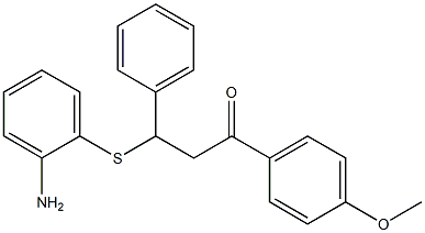 3-[(2-aminophenyl)thio]-1-(4-methoxyphenyl)-3-phenylpropan-1-one Struktur