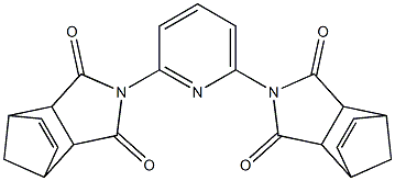 4-[6-(3,5-dioxo-4-azatricyclo[5.2.1.0~2,6~]dec-8-en-4-yl)-2-pyridyl]-4-azatricyclo[5.2.1.0~2,6~]dec-8-ene-3,5-dione Struktur