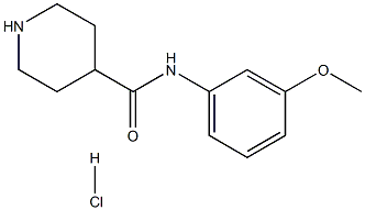 N-(3-methoxyphenyl)piperidine-4-carboxamide hydrochloride Struktur