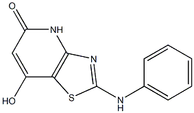 2-anilino-7-hydroxy[1,3]thiazolo[4,5-b]pyridin-5(4H)-one Struktur