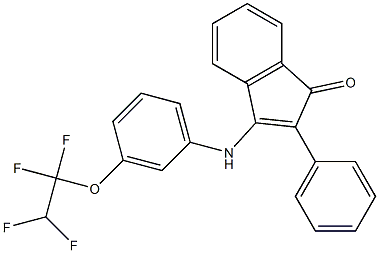 2-phenyl-3-[3-(1,1,2,2-tetrafluoroethoxy)anilino]-1H-inden-1-one Struktur