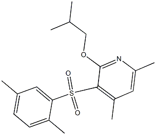 3-[(2,5-dimethylphenyl)sulfonyl]-2-isobutoxy-4,6-dimethylpyridine Struktur