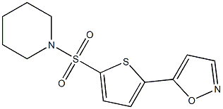 1-{[5-(5-isoxazolyl)-2-thienyl]sulfonyl}piperidine Struktur