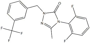 4-(2,6-difluorophenyl)-5-methyl-2-[3-(trifluoromethyl)benzyl]-2,4-dihydro-3H-1,2,4-triazol-3-one Struktur