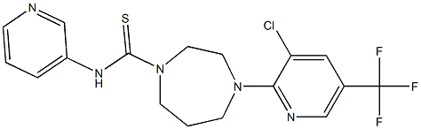 N1-(3-pyridyl)-4-[3-chloro-5-(trifluoromethyl)-2-pyridyl]-1,4-diazepane-1-carbothioamide Struktur