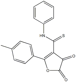 N3-phenyl-2-(4-methylphenyl)-4,5-dioxo-4,5-dihydrofuran-3-carbothioamide Struktur