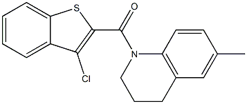 (3-chlorobenzo[b]thiophen-2-yl)(6-methyl-1,2,3,4-tetrahydroquinolin-1-yl)methanone Struktur