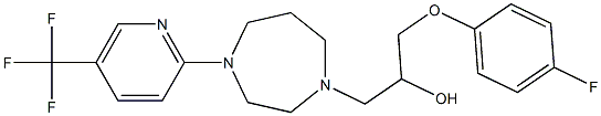 1-(4-fluorophenoxy)-3-{4-[5-(trifluoromethyl)-2-pyridyl]-1,4-diazepan-1-yl} propan-2-ol Struktur