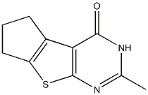 2-methyl-3,5,6,7-tetrahydro-4H-cyclopenta[4,5]thieno[2,3-d]pyrimidin-4-one Struktur