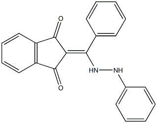 2-[phenyl(2-phenylhydrazino)methylene]-1H-indene-1,3(2H)-dione Struktur