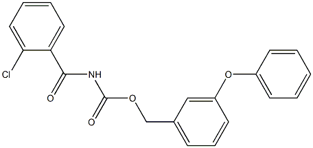 3-phenoxybenzyl N-(2-chlorobenzoyl)carbamate Struktur