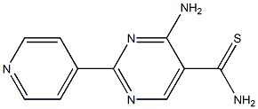 4-amino-2-(4-pyridyl)pyrimidine-5-carbothioamide Struktur