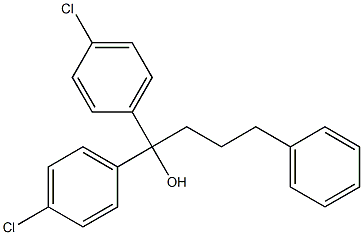 1,1-di(4-chlorophenyl)-4-phenylbutan-1-ol Struktur