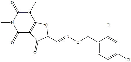 1,3-dimethyl-2,4,5-trioxo-1,2,3,4,5,6-hexahydrofuro[2,3-d]pyrimidine-6-carbaldehyde O-(2,4-dichlorobenzyl)oxime Struktur