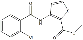 methyl 3-[(2-chlorobenzoyl)amino]thiophene-2-carboxylate Struktur